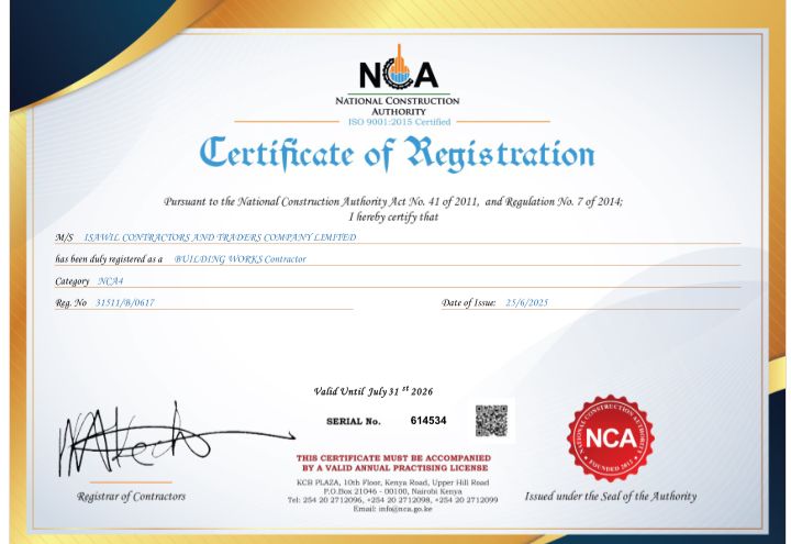 NCA Registration Certificate